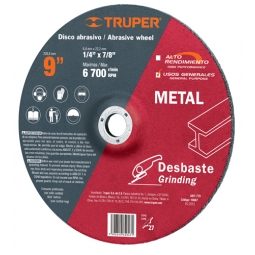 Disco para desbaste de metal, tipo 27, diámetro 9 