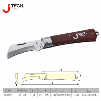 Cuchillo para electricista recto 