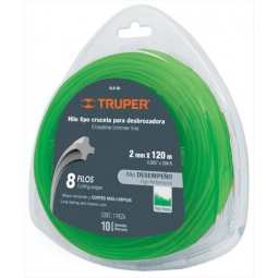 Hilo redondo para desbrozadora, 120 m largo ,2 mm, blister