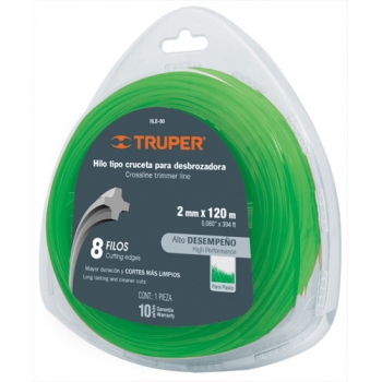 Hilo redondo para desbrozadora, 120 m largo ,2 mm, blister