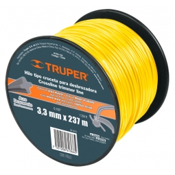 Hilo redondo para desbrozadora, carrete, 237 m, 3.3 mm 