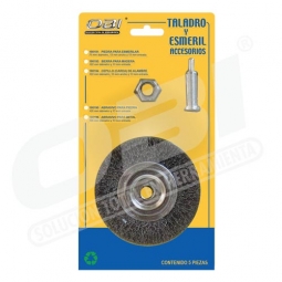 Taladro accesorios cepillo  102 mm y adapt