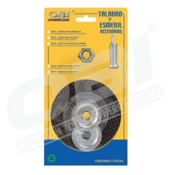 Taladro accesorios abrasivos piedra  105 mm y adapt