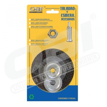 Taladro accesorios abrasivos piedra  105 mm y adapt 