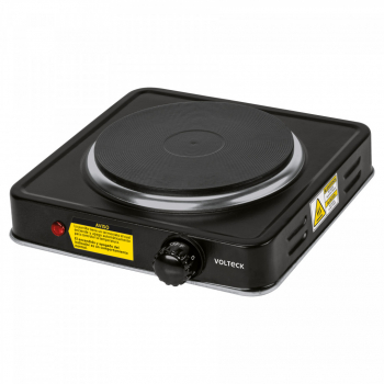 Parrilla electrica quemador tipo disco, negra, Volteck
