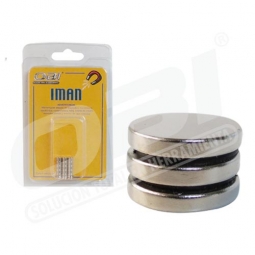 Iman red. neodimio 35 X 2 mm blister con 2 pzas