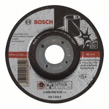 Disco de desbaste acodado expert for inox 4 -1/2