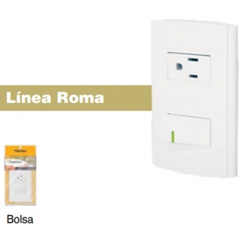 Apagador y contacto con placa