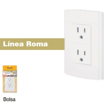 Contacto doble con placa