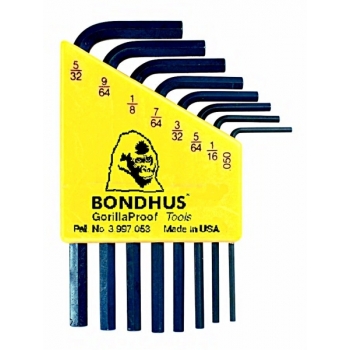 Juego de llaves hexagonales cortas