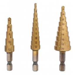 Brocas Escalonadas con Estuche Set 3 Piezas