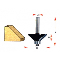 Cuchilla chaflan 1 1/4 d x 5/8 b x 2 l x 1/4 z