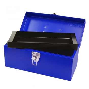 Caja portaherramientas metálica azul 14