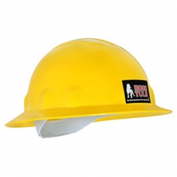 Casco de seguridad tipo ala ancha, color amarillo