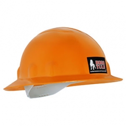 Casco de seguridad tipo ala ancha, color naranja