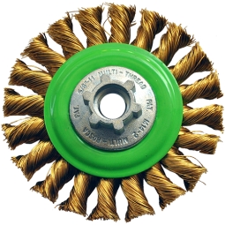 Cepillo circular de alambre trenzado laton antichispa 4