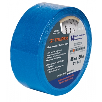 Cinta masking tape azul de 3/4