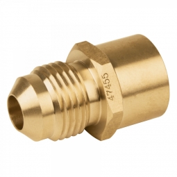 Conector de latón, flare soldable, 3/8
