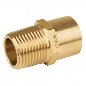 Conector de latón, NPT soldable, 1/2