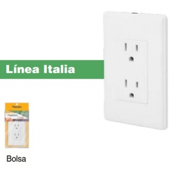 Contacto doble con placa