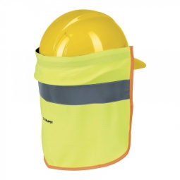 Cubrenuca para casco, con reflejante, color verde, 30 cm