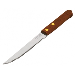 Cuchillo para asado con sierra, mango madera, 5