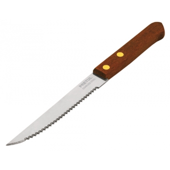 Cuchillo para asado con sierra, mango madera, 5