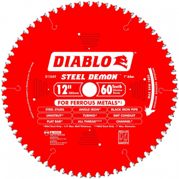 Disco de sierra para corte de metales de 12