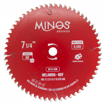 Disco de corte de madera 7-1/4