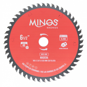 Disco de corte de madera 6-1/2