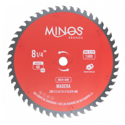 Disco de corte de madera 8-1/4