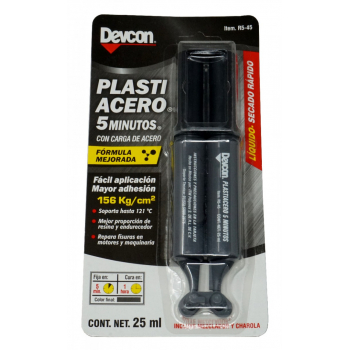 Adhesivo plastiacero rapido jeringa 25 ml
