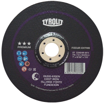Disco de desbaste Tyrolit Focur de 178 x 7.0 x 22.23 mm