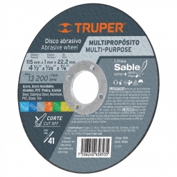 Disco Tipo 41 para corte multipropósito Línea Sable 4-1/2
