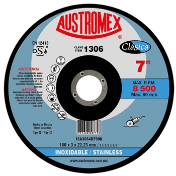 Disco para corte de acero inoxidable 7