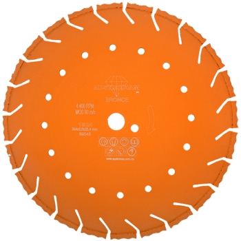 Disco naranja de diamante segmentado de 14
