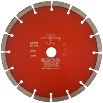 Disco de diamante rojo segmentado cantera de 9