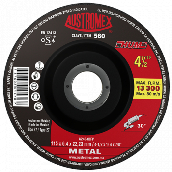 Disco para desbaste de metal 4-1/2