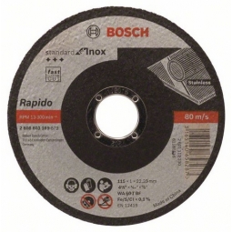 Disco de corte recto standard for inox - rapido 4 - 1/2