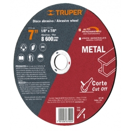 Disco para corte de metal, tipo 1, diámetro 7