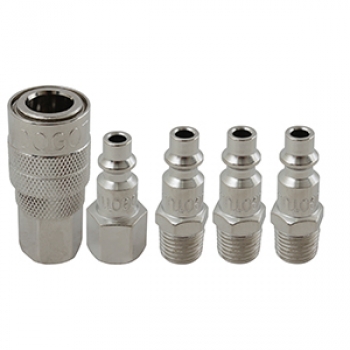 Juego de 5 piezas de conexion de acero 1/4