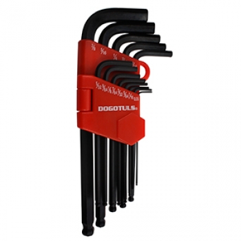 Juego de 13 llaves  hexagonales largas tipo bola de .05 - 3/8mm