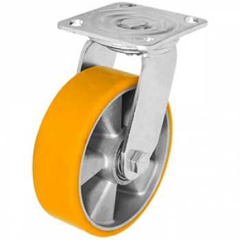 Rodaja Aluminio Pu Naranja Giratoria 6