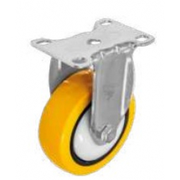 Rodaja PU Amarillo cromada fija 3