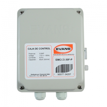 Caja de control con cap de 2HP 220V