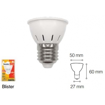 Foco tipo MR E27 de 4W luz calida