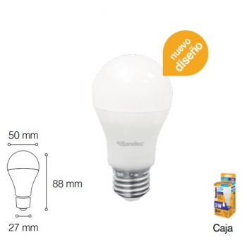 Foco tipo A19 de 6W luz calida