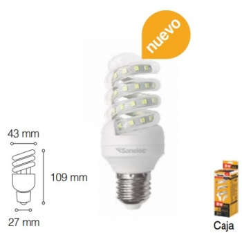 Foco tipo twister mini de 8W luz fria