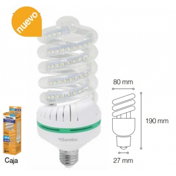 Foco tipo twister mini de 28W luz fria