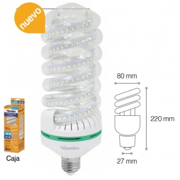 Foco tipo twister mini de 40W luz calida